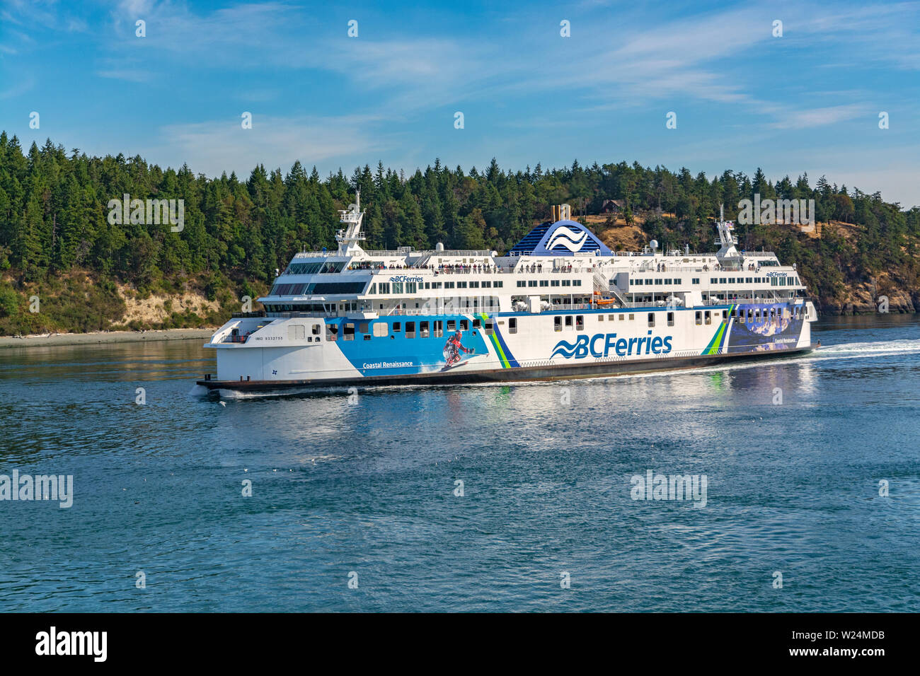 Le Canada, la Colombie-Britannique, la BC Ferries, M/V Coastal Renaissance, opère entre Vancouver (Tsawwassen) et Victoria (Swartz Bay) Banque D'Images