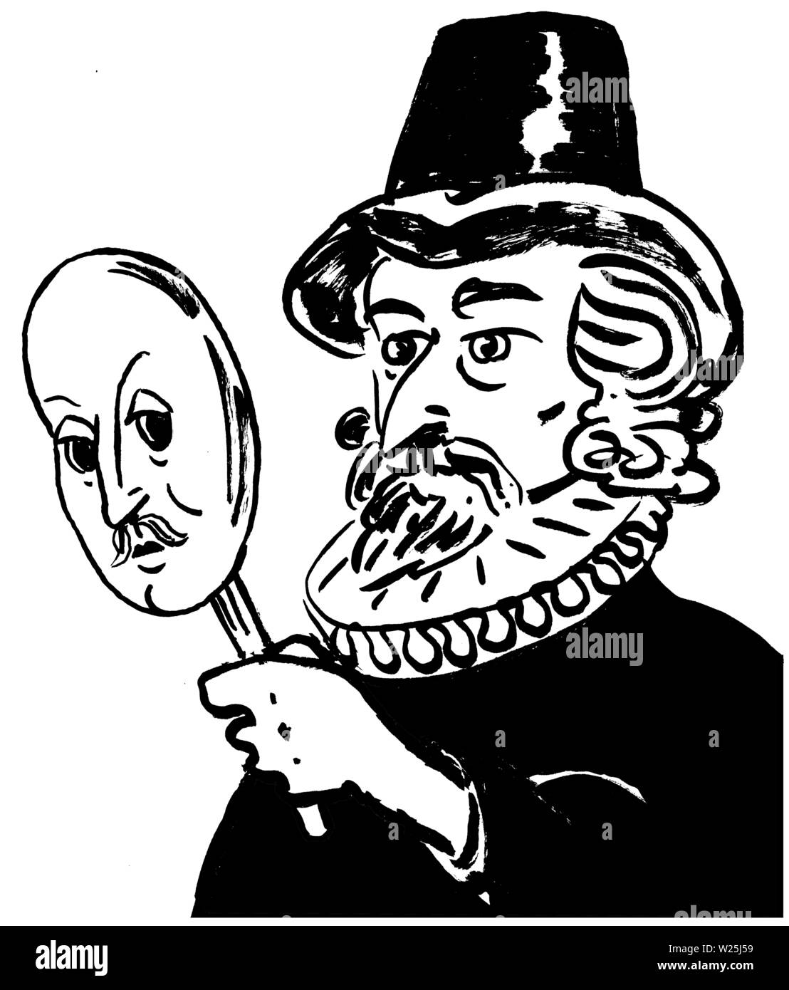 Portrait de Francis Bacon de Verulam comme William Shakespeare Banque D'Images