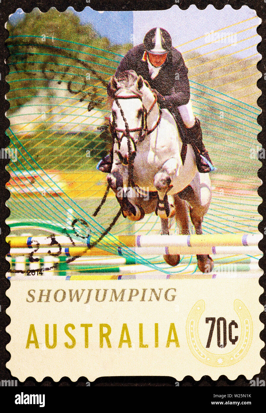 Le timbre-poste australienne de saut Banque D'Images