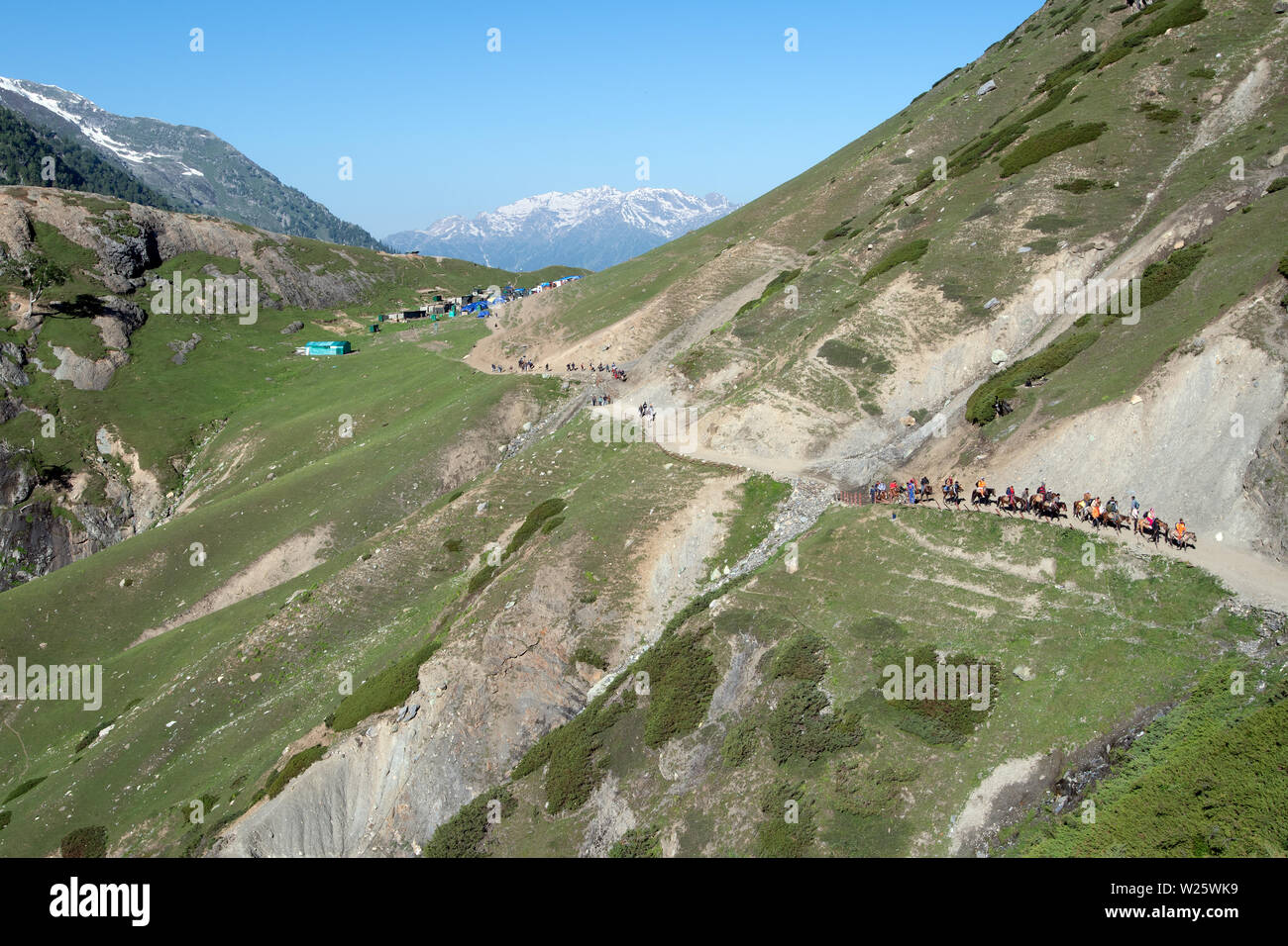 Amarnath Yatra, 2019, au Cachemire, en Inde, en Asie, en pèlerinage hindou Banque D'Images