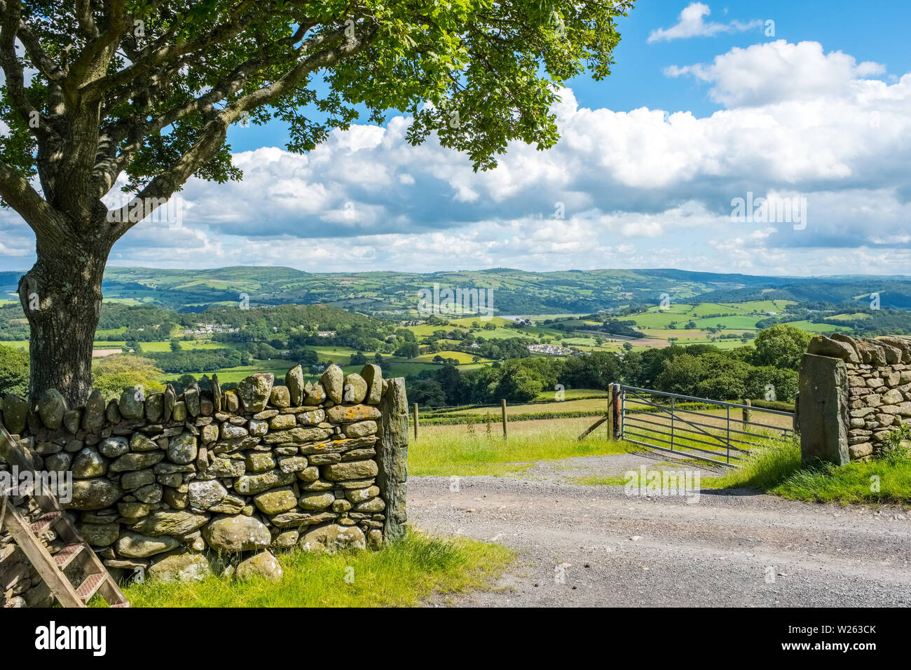 La vallée de Conwy / Afon Conwy dans le Nord du Pays de Galles, Royaume-Uni Banque D'Images