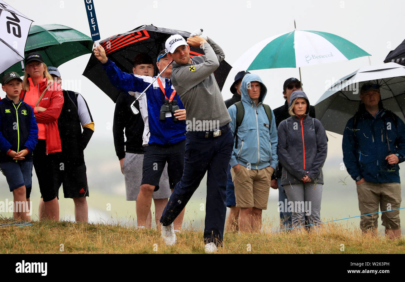 L'autrichien Bernd Weisberger au cours de la troisième journée du Dubai Duty Free 2019 Irish Open à Lahinch Golf Club. Banque D'Images