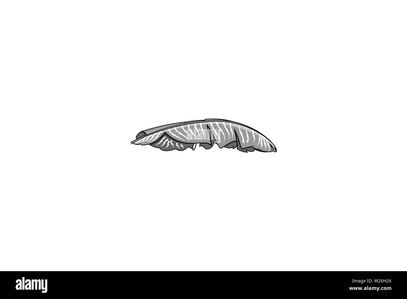 La feuille de banane de broderie Inspiration isolé sur fond blanc Illustration de Vecteur