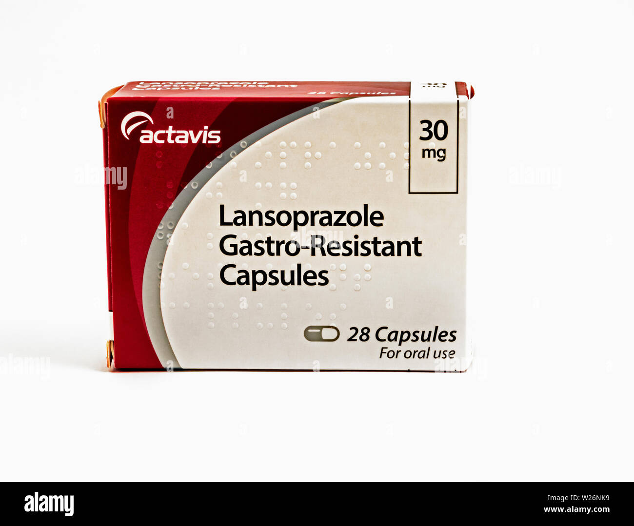 Le lansoprazole, un médicament utilisé pour diminuer l'acidité de l'estomac Banque D'Images