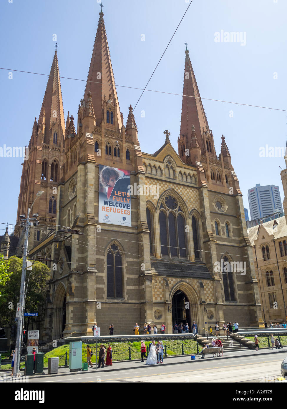 La Cathédrale St Paul, Melbourne Banque D'Images