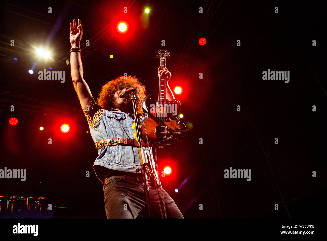 Grugliasco, Turin Italie 5 juillet 2019 Wolfmother live au Festival 2019 Gruvillage © Roberto Finizio / Alamy Banque D'Images