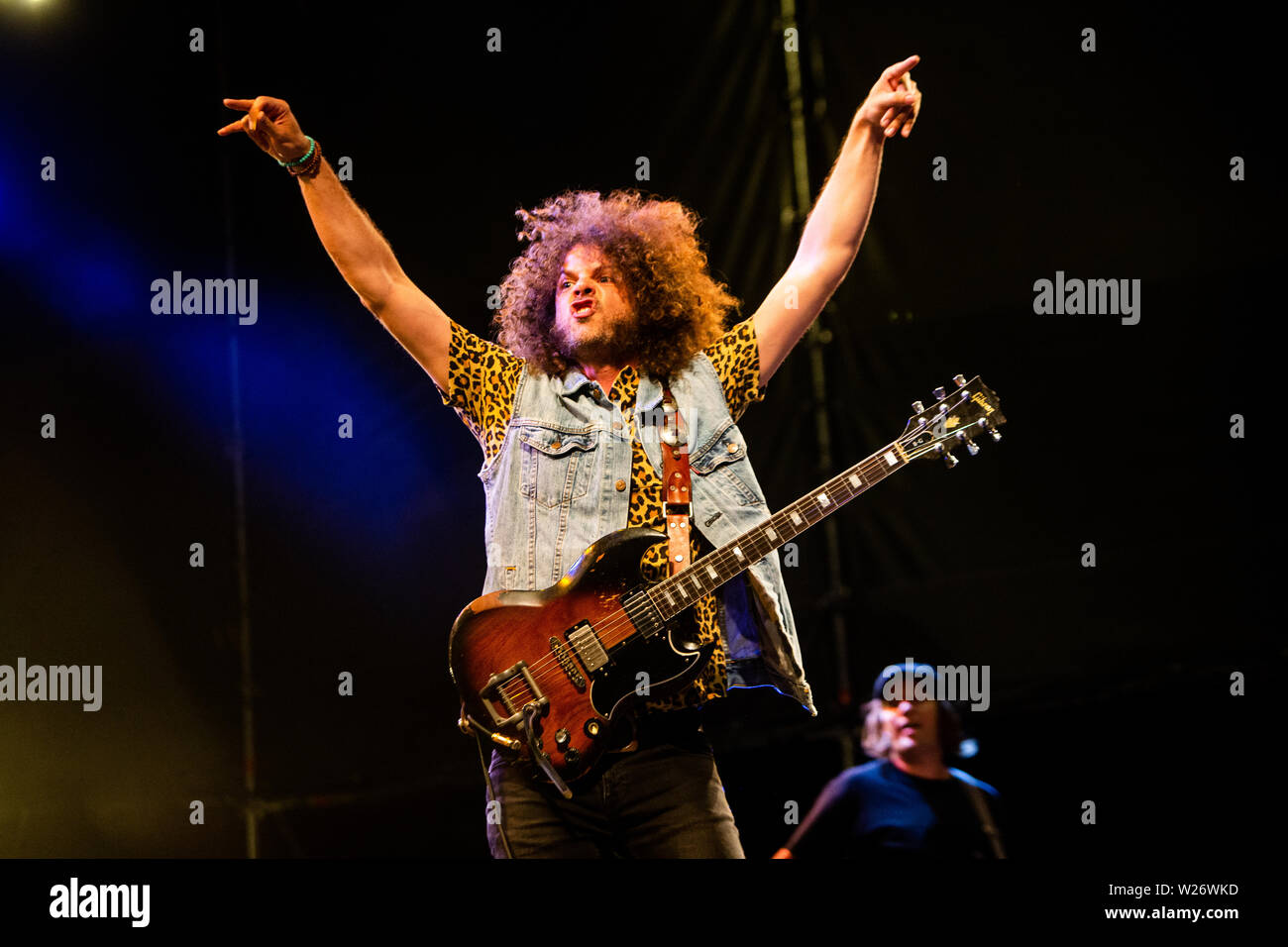 Grugliasco, Turin Italie 5 juillet 2019 Wolfmother live au Festival 2019 Gruvillage © Roberto Finizio / Alamy Banque D'Images