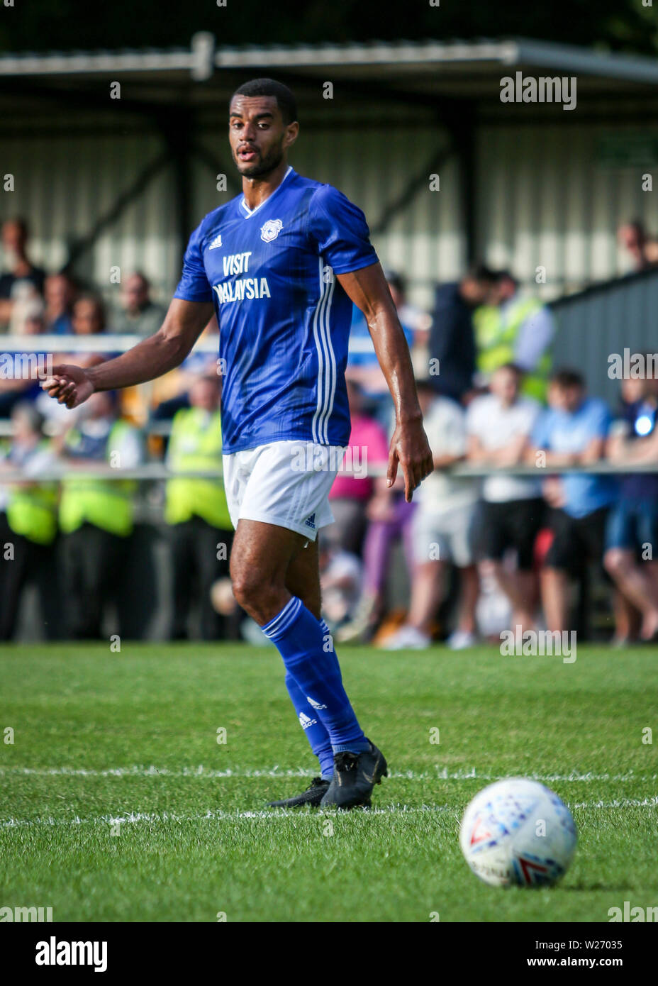 CARDIFF, Royaume-Uni. 5 juillet 2019. Curtis Nelson de Cardiff City FC dans le match amical de pré-saison à l'r * Plusieurs autres calvaires parsèment Ddar. © Photo Matthieu Lofthouse - Photographe indépendant Banque D'Images