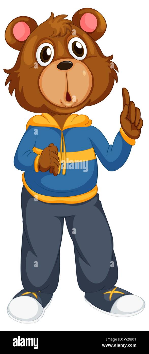 Un ours personnage illustration Illustration de Vecteur