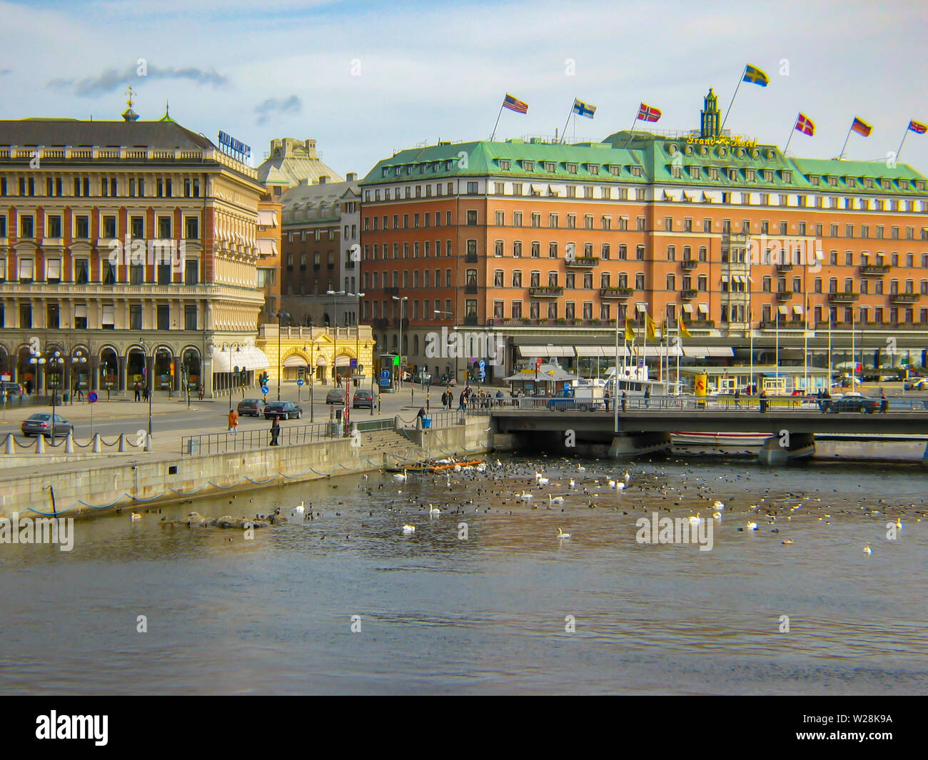 Front de mer de Stromkajen dans le centre de Stockholm, Suède Banque D'Images