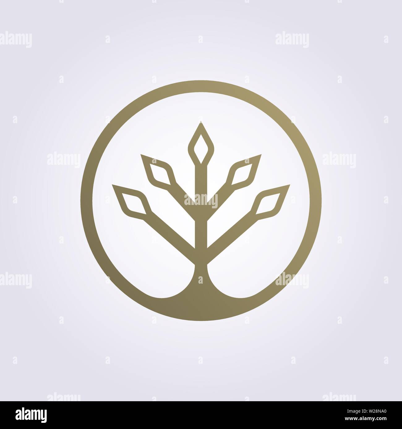 Arbre généalogique simple moderne Vector Illustration Design Clipart Logo Symbol Modèle. Illustration de Vecteur