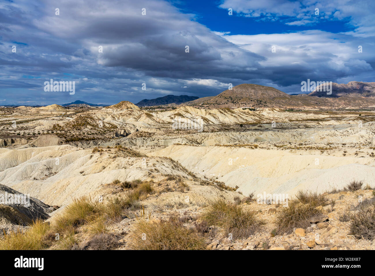 Les BADLANDS de Abanilla et Mahoya près de Murcia en Espagne Banque D'Images