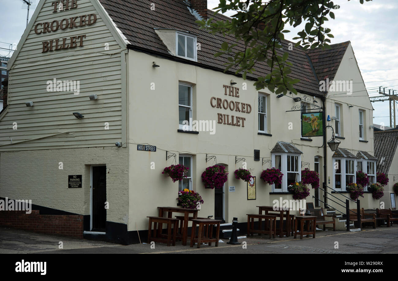 Crooked Billet pub, Vieux Leigh, Leigh-on-Sea, Essex, Angleterre, Royaume-Uni Banque D'Images
