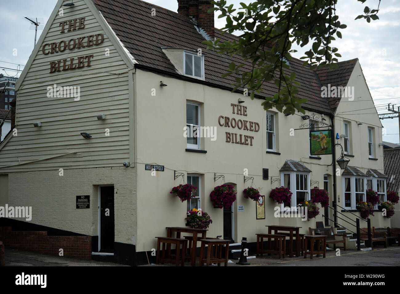 Crooked Billet pub, Vieux Leigh, Leigh-on-Sea, Essex, Angleterre, Royaume-Uni Banque D'Images