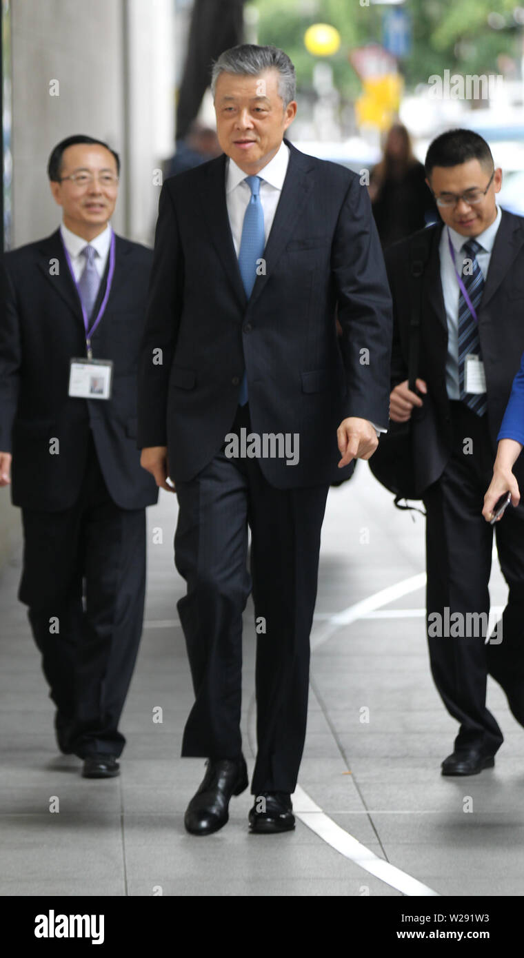 Londres, Royaume-Uni. 7 juillet 2019. Liu Xiaoming ambassadeur chinois en Grande-Bretagne vu dans les studios de la BBC à Londres crédit: Banque D'Images