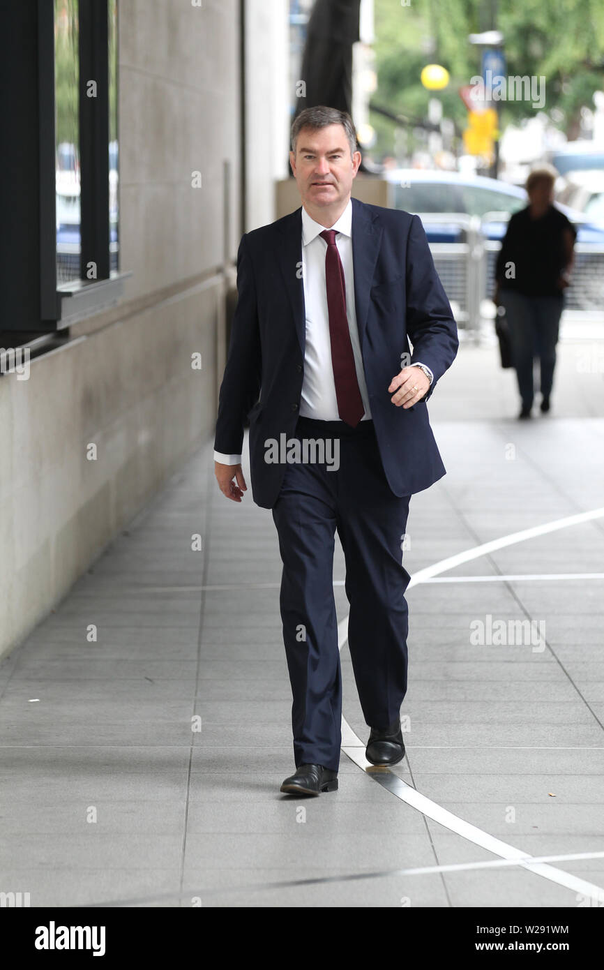 Londres, Royaume-Uni. 7 juillet 2019. David Gauke Lord Chancelier vu aux studios de la BBC à Londres crédit: Banque D'Images