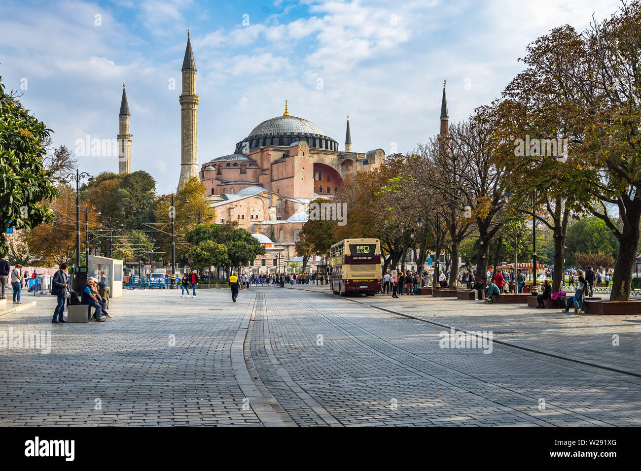 Sainte-sophie est l'un des plus célèbre monument d'Istanbul, situé dans le quartier de Sultanahmet, Turquie Banque D'Images