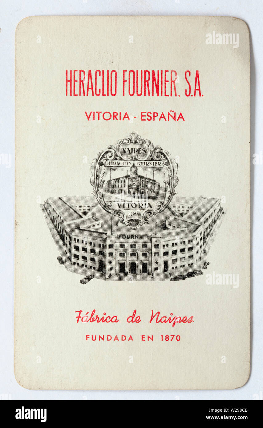 Vintage Espagnol Heraclio Fournier Cartes à Jouer No 55 Banque D'Images