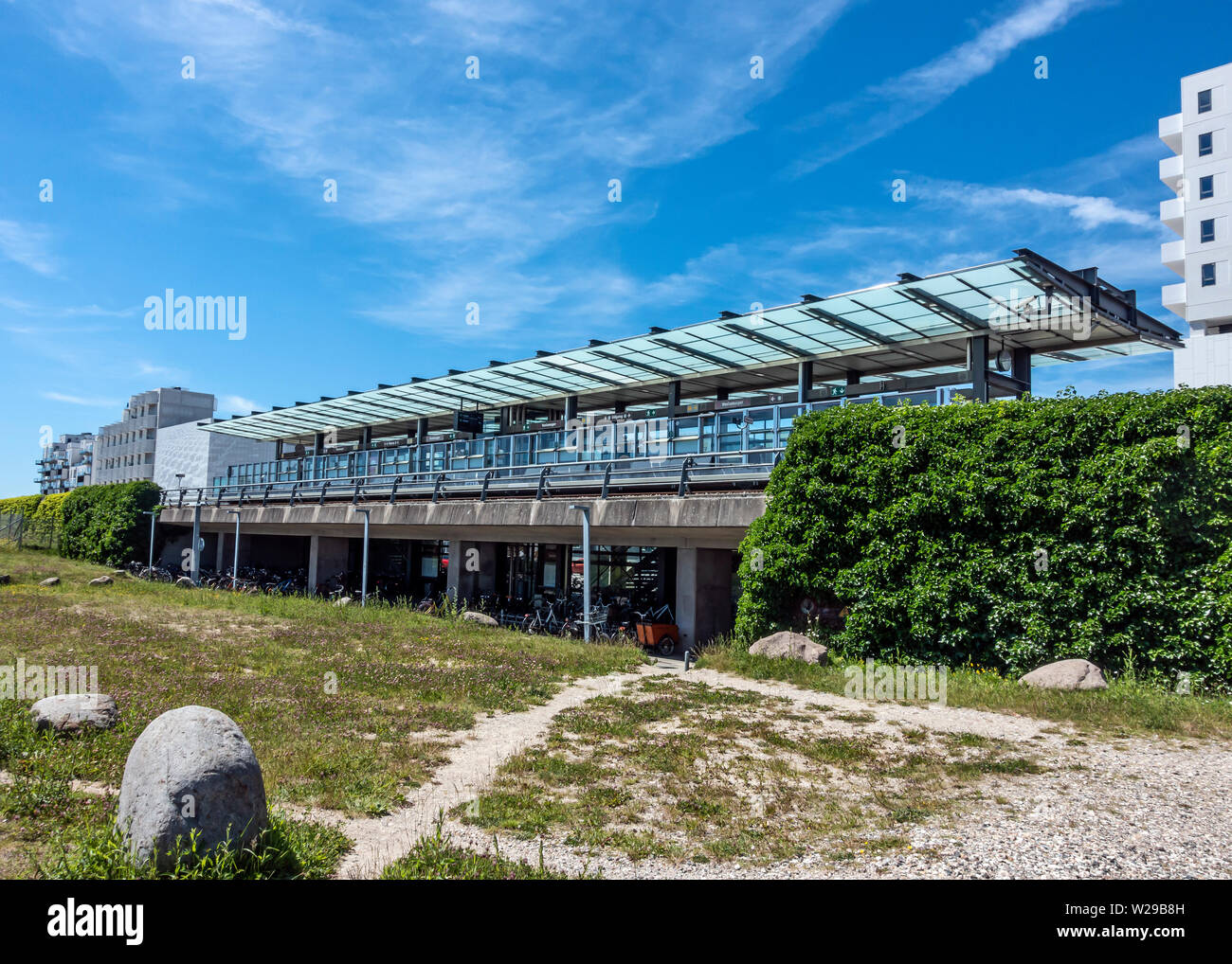 Vestamager metro gare Ørestad à Copenhague Danemark Europe Amager Banque D'Images