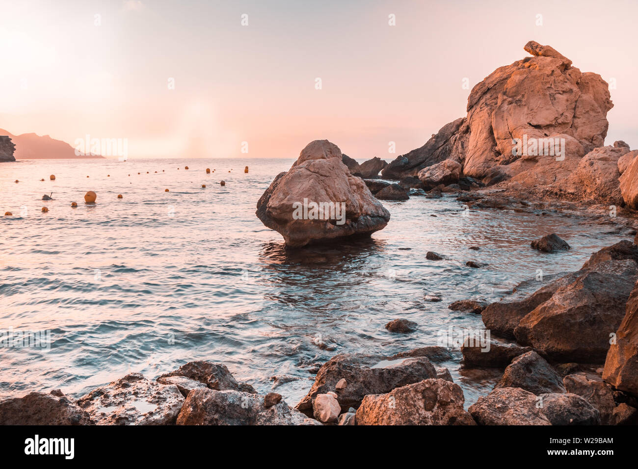 Soirée méditerranéenne à Finestrat plage en été 24 Banque D'Images