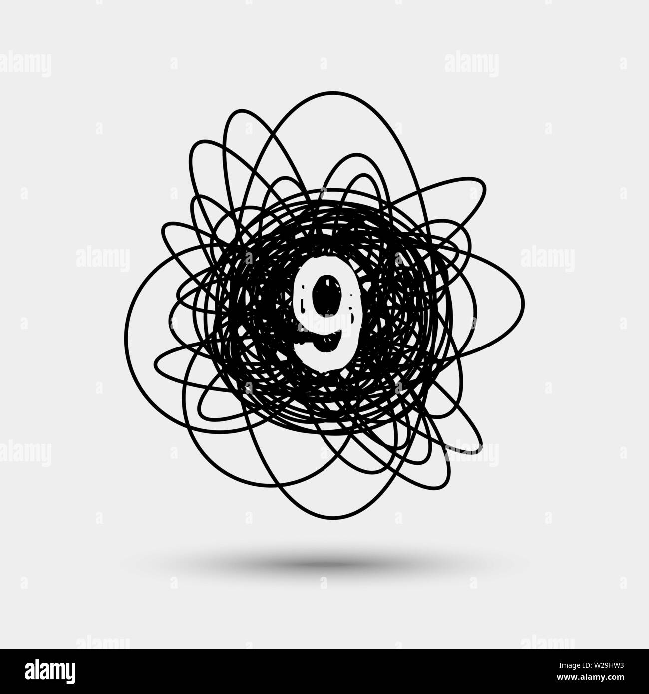 Numéro 9 logo. Conception logotype vectoriel. Icône avec nombre isolé sur fond gris. Logo sur fond noir. Illustration de Vecteur