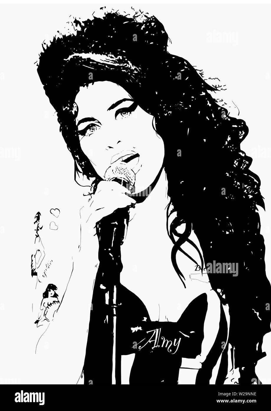 Amy Winehouse illustration Banque D'Images