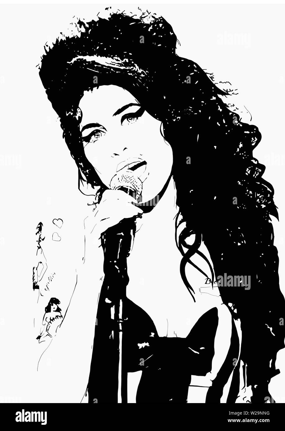 Amy Winehouse illustration Banque D'Images