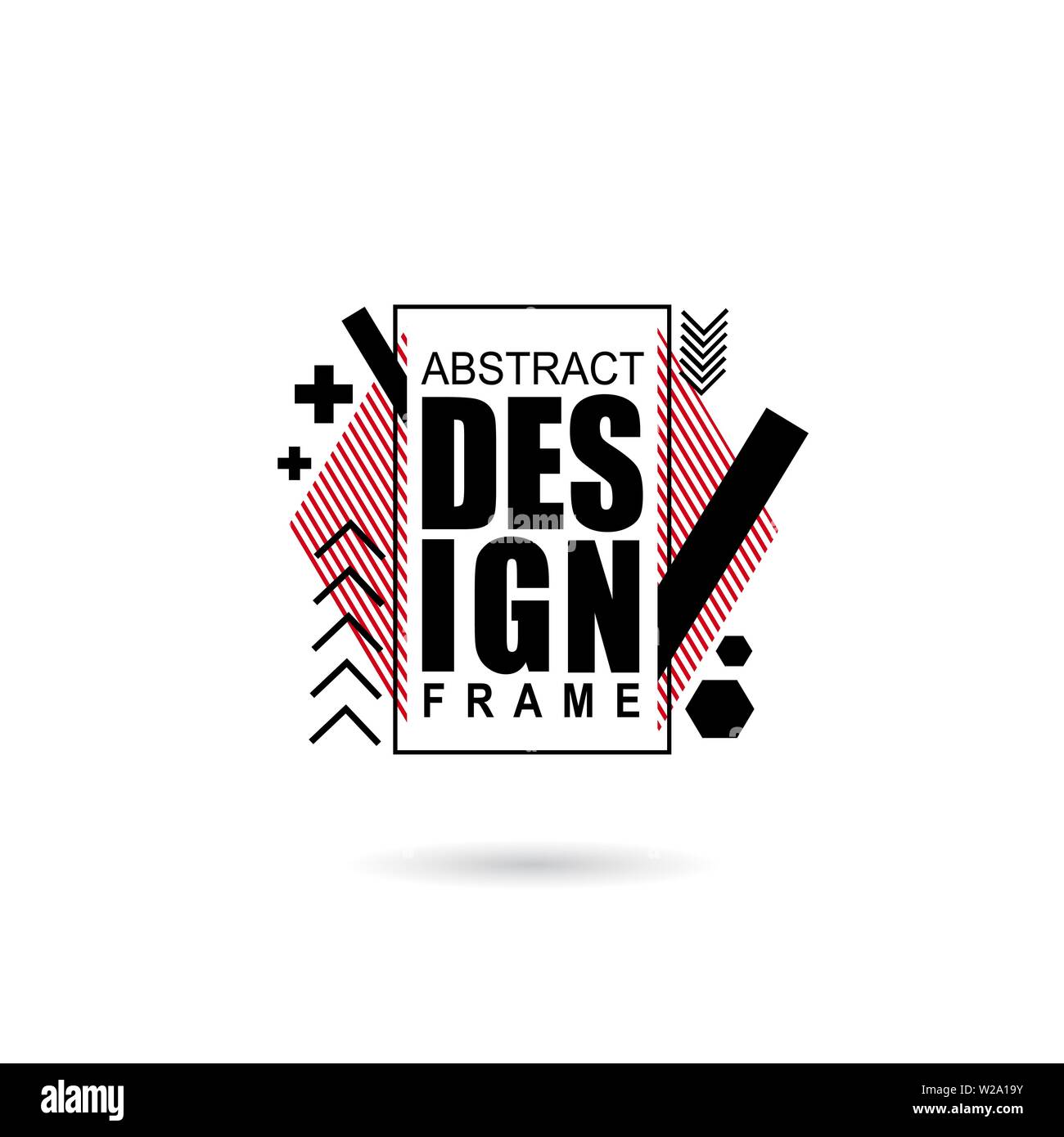 Création d'illustration vectorielle, cadres modernes. élégant avec des éléments de graphique typographie forme abstraite rouge Illustration de Vecteur