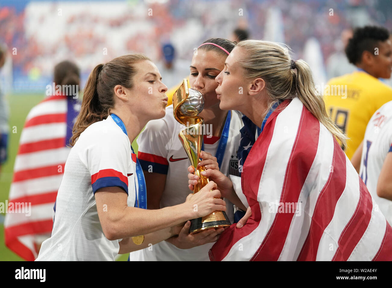 7 juillet 2019 Lyon, France Coupe du Monde féminine de la fifa France 2019 USA Final v Pays-bas États-unis REMPORTE LA MÉDAILLE D'OR CHAMPION DU MONDE Banque D'Images