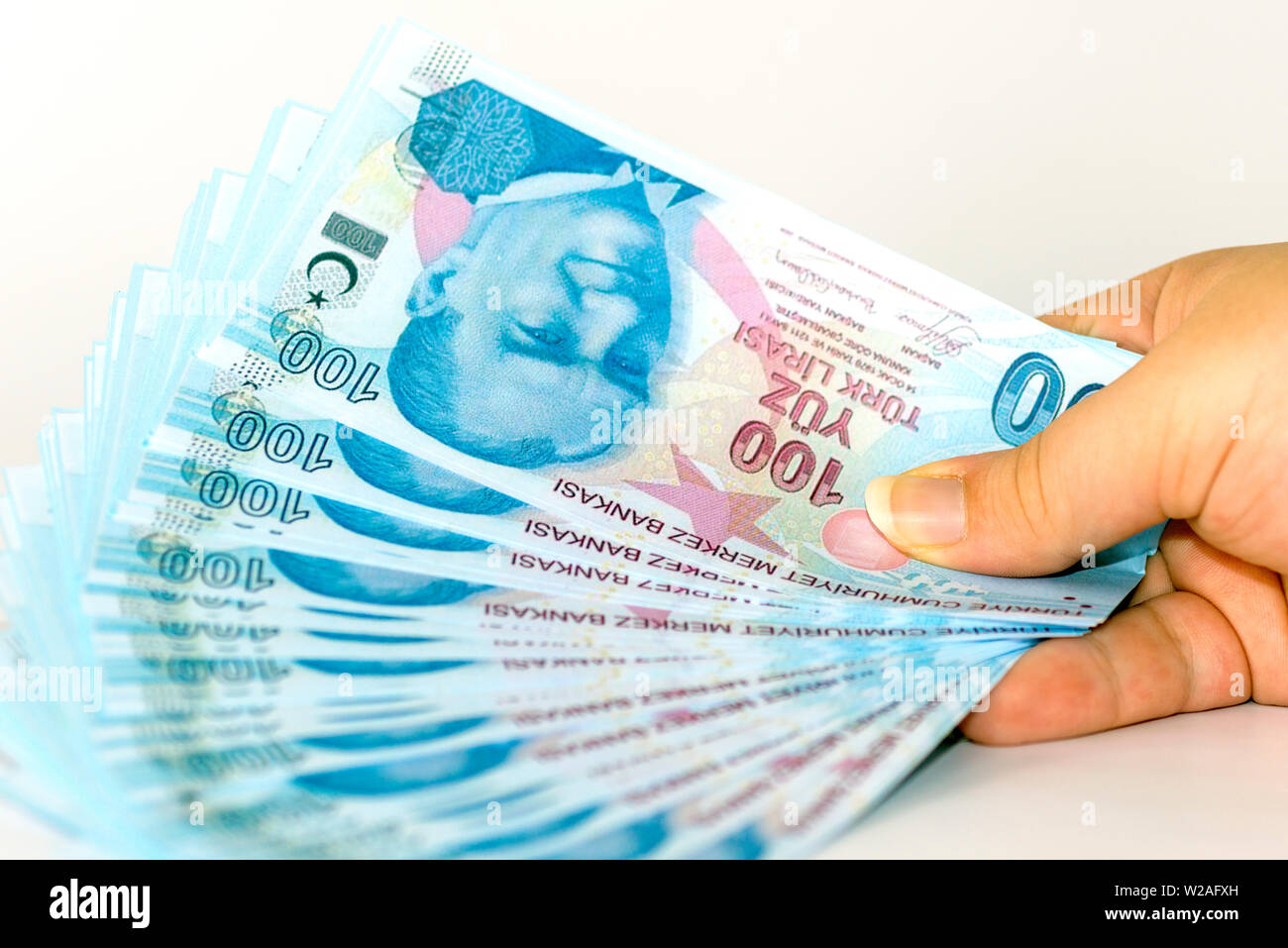 100 euros turc Banque D'Images