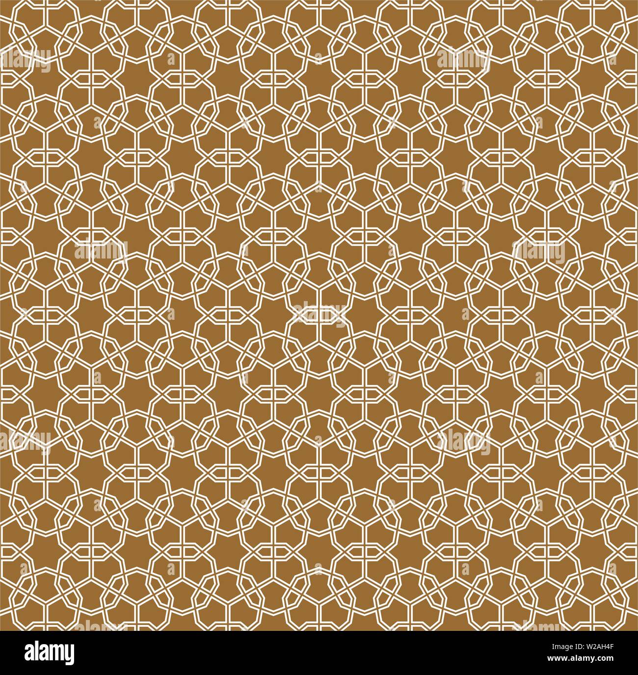 Ornement géométrique transparente fondée sur l'art arabe traditionnelle mosaïque musulmane.Brown fond couleur.215.doublé de lignes. Illustration de Vecteur