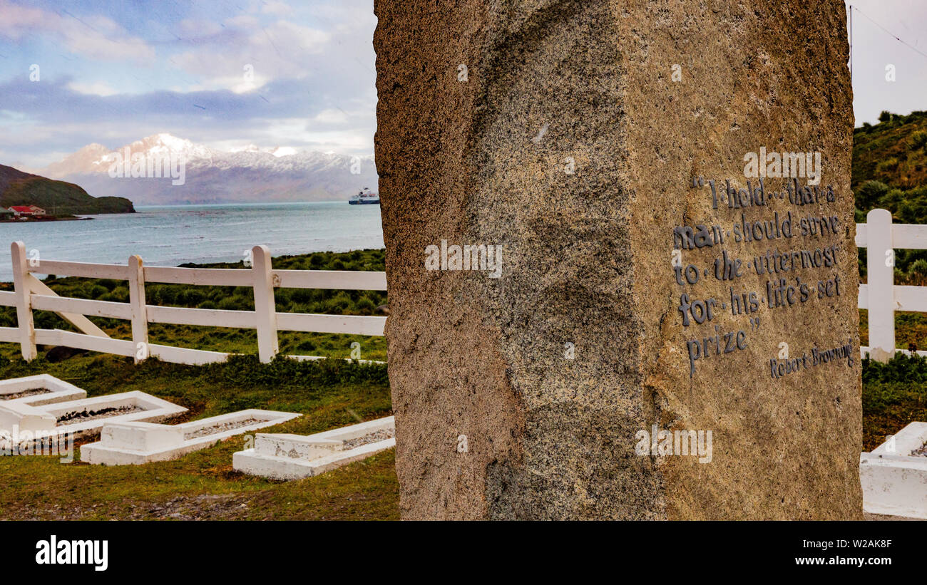 La Tombe De Ernest Shackleton Grytviken G orgie Du Sud Monument En la-tombe-de-ernest-shackleton-grytviken-g-orgie-du-sud-monument-en