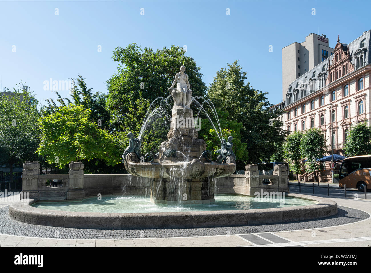 Francfort, Allemagne. Juillet 2019. Le fiuntain Frankfurter Märchenbrunnen Banque D'Images
