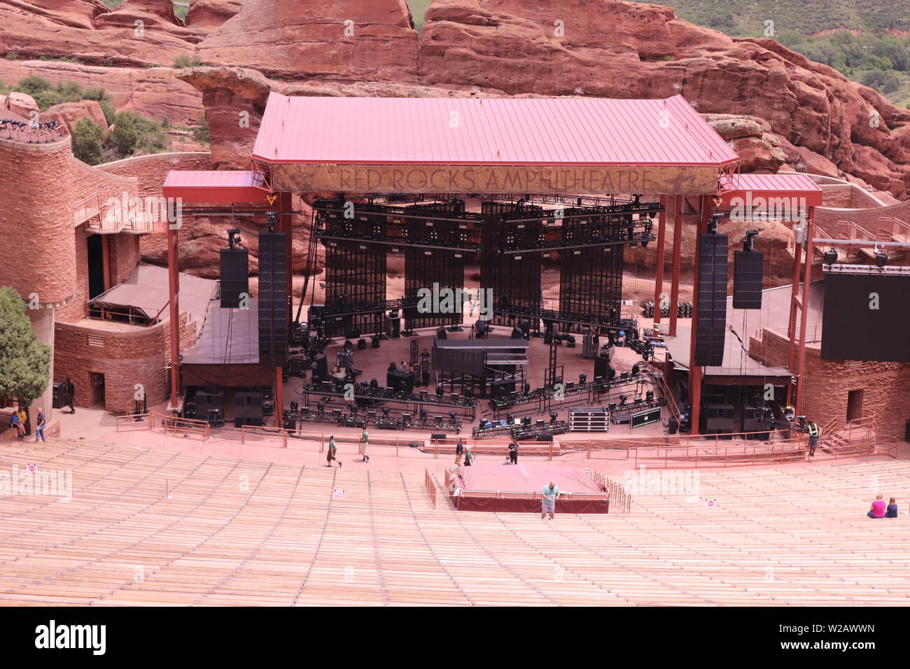 Le Red Rocks Amphitheatre, Morrison, CO Banque D'Images