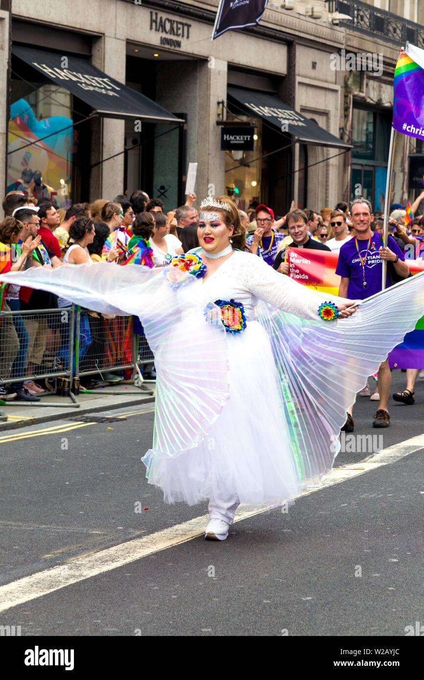 6 juillet 2019 - London Pride Parade, UK Banque D'Images