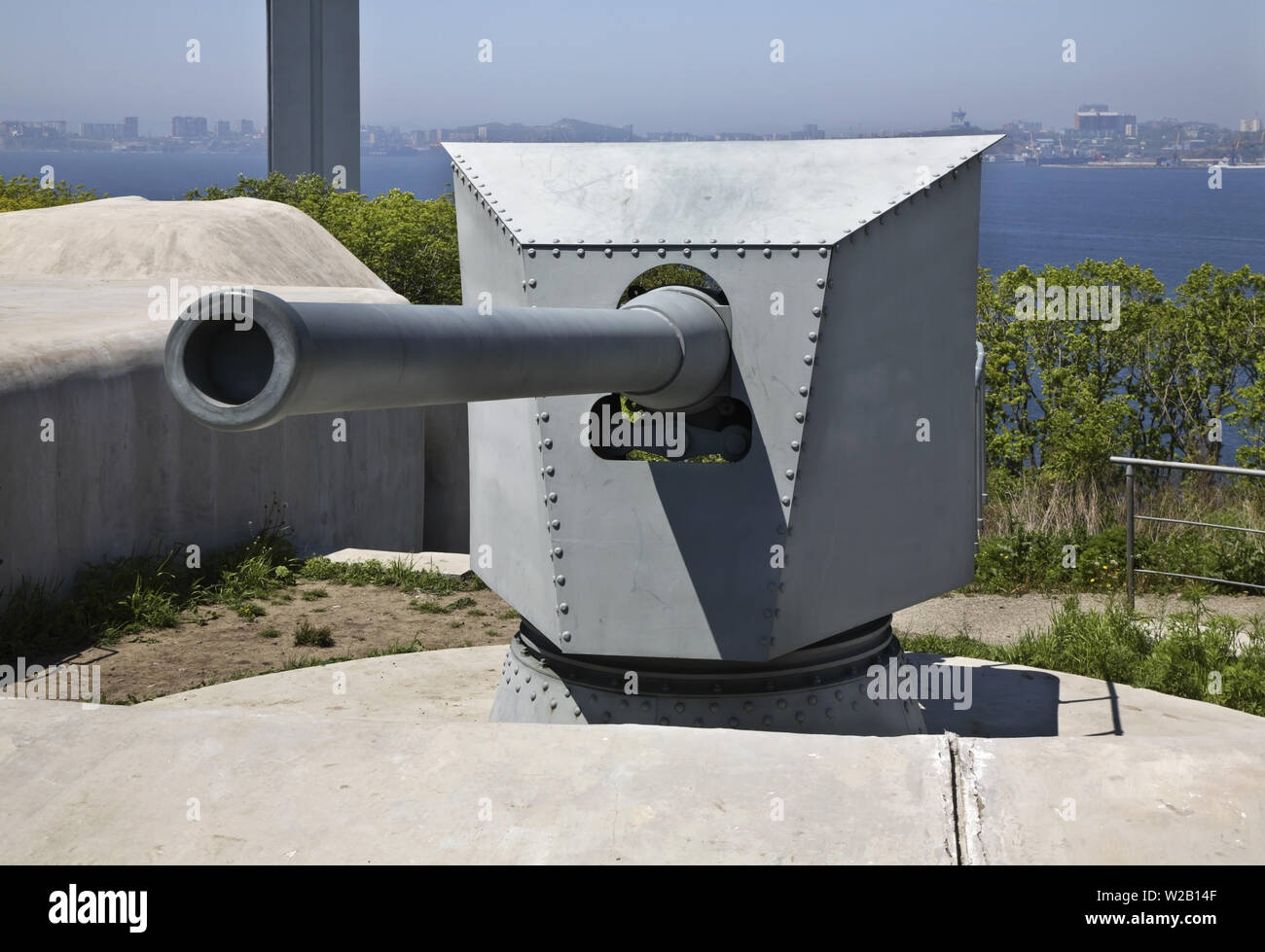 Novosiltsevskaya l'autre batterie de forteresse de Vladivostok. L'île russe. La Russie Banque D'Images