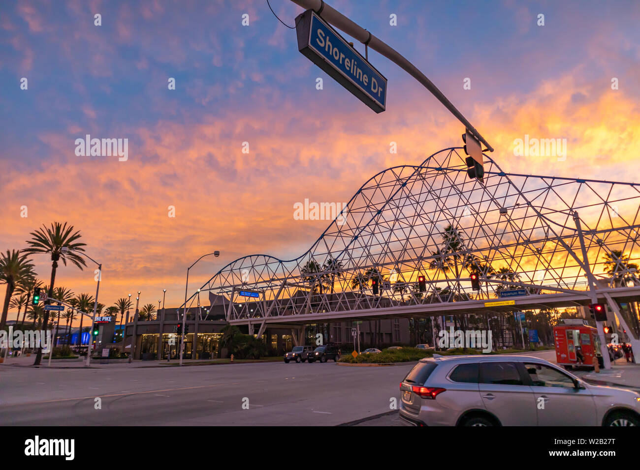 Long Beach California Sunset Banque D'Images