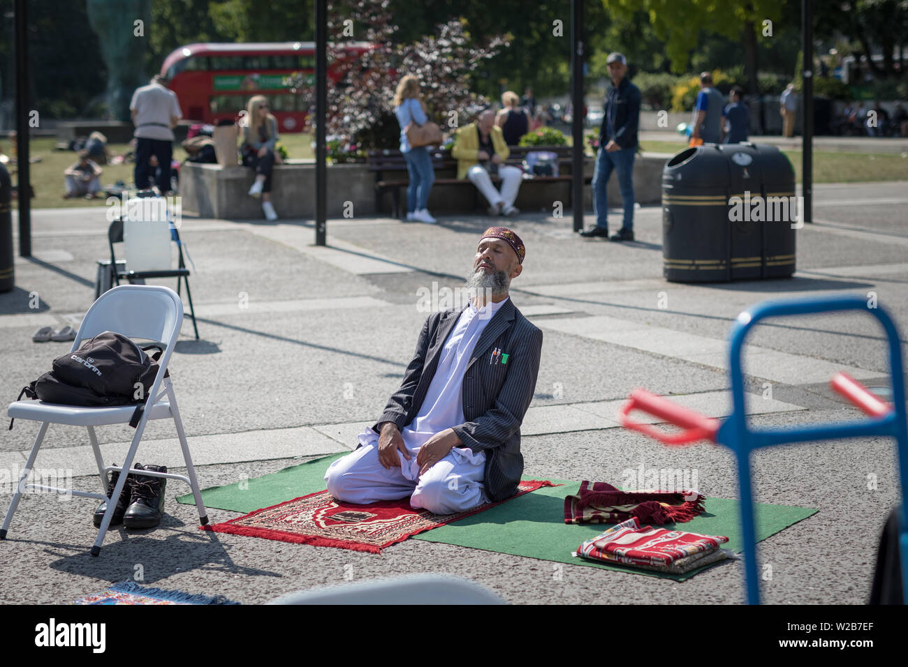 La prédication, de débats et de sermons au coin des orateurs, la parole en public nord-est de Hyde Park. London, UK Banque D'Images
