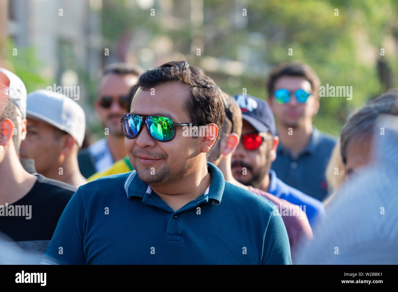 Toronto, Ontario / Canada - 7 juillet 2019 : foule se rassemblent à 15e édition de la Salsa sur TD Festival de Rue Sainte-claire Banque D'Images