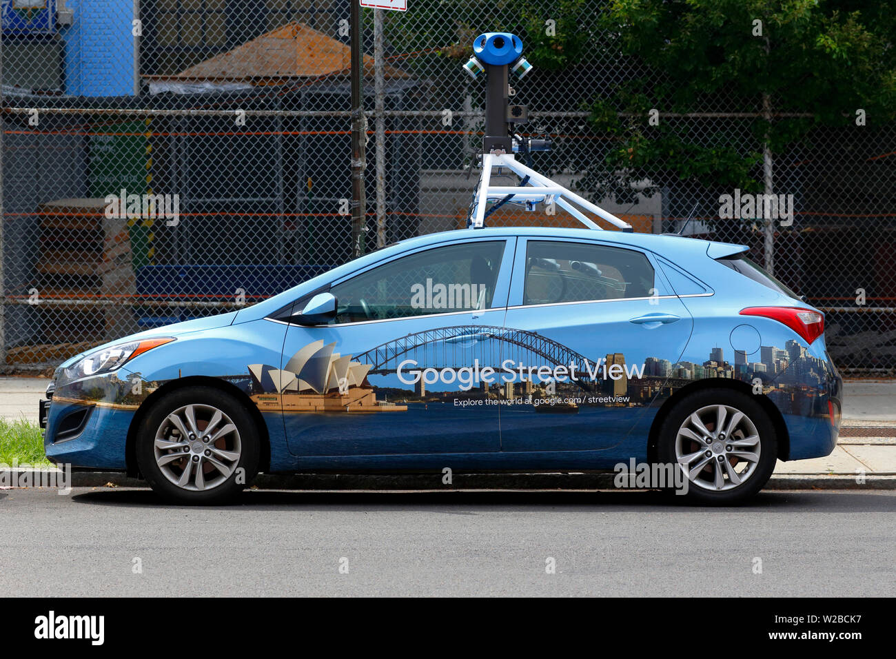 Un véhicule de cartographie Google Street View Banque D'Images
