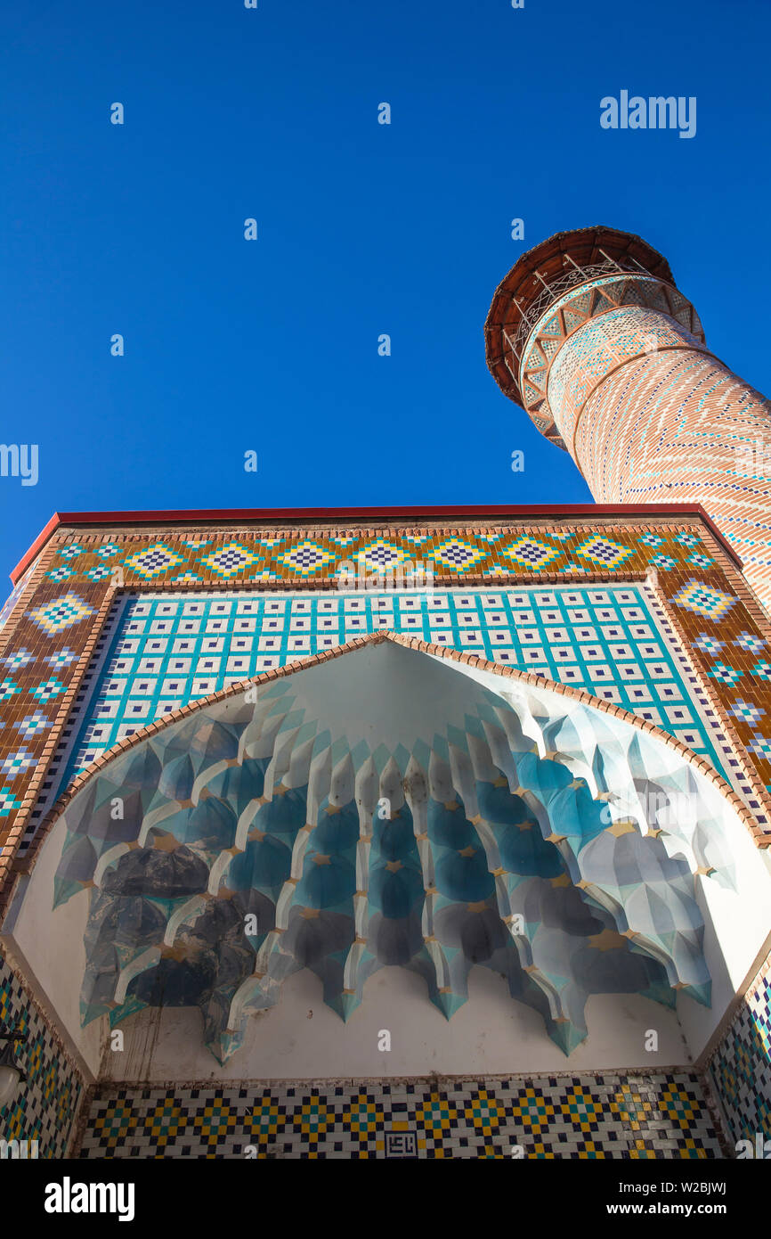 L'Arménie, Erevan, minaret de la Mosquée Bleue Banque D'Images