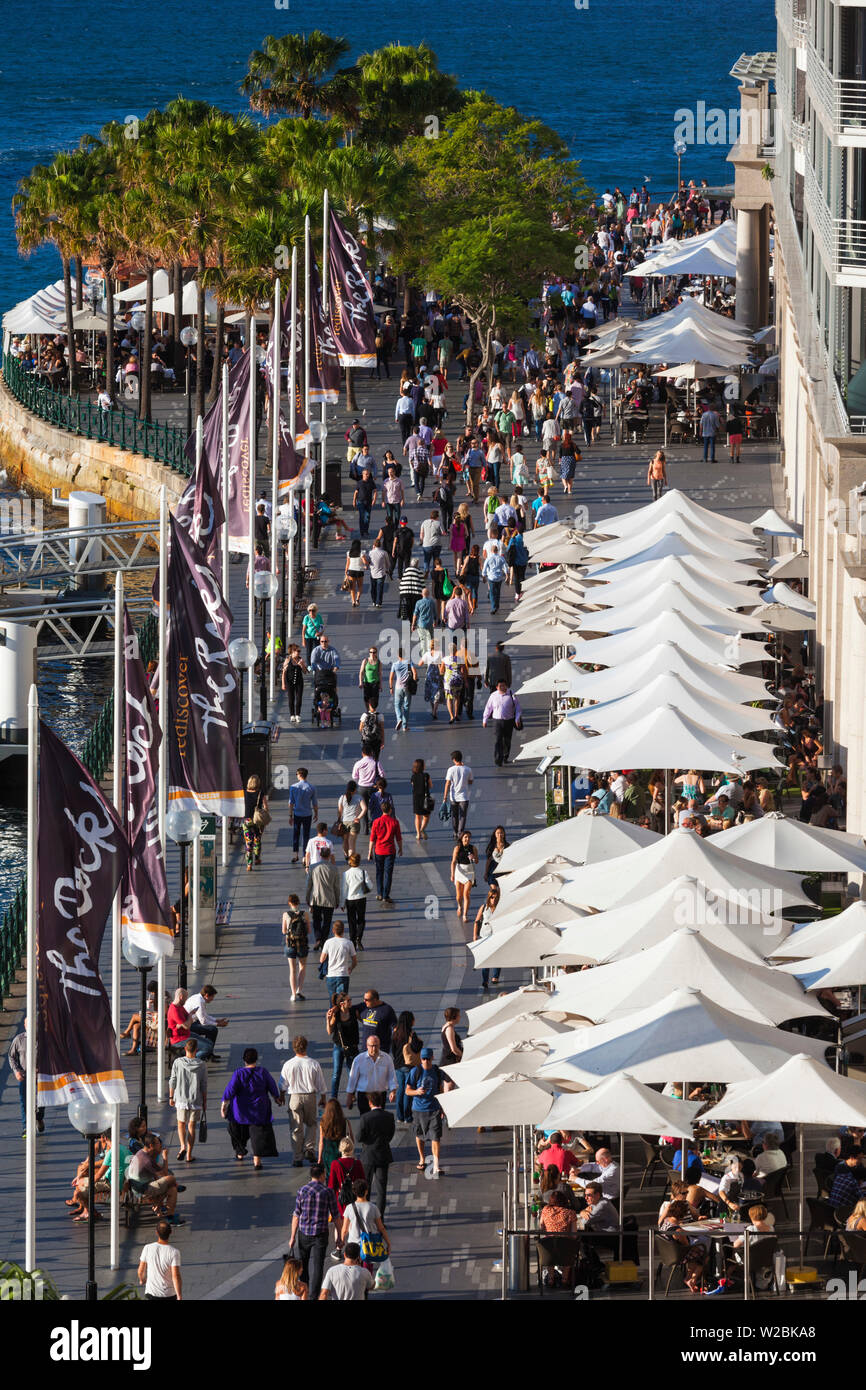 L'Australie, New South Wales, NSW, Sydney, Circular Quay, elevated view Banque D'Images