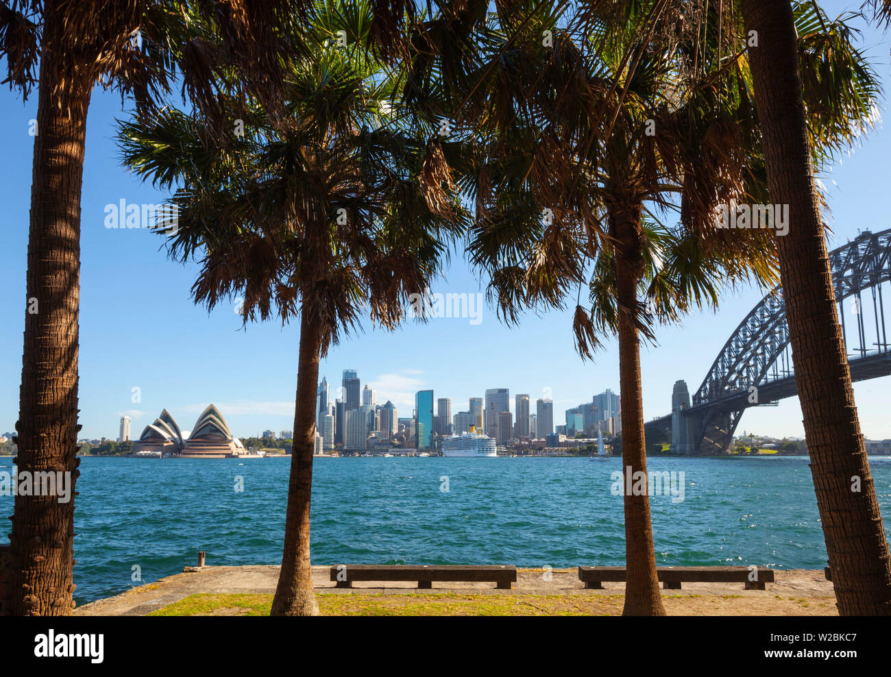 Opéra de Sydney et le Harbour Bridge, Darling Harbour, Sydney, New South Wales, Australia Banque D'Images