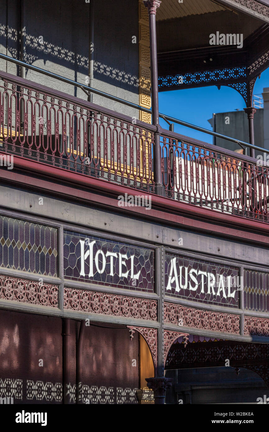 L'Australie, l'Australie du Sud, Adélaïde, Rundle Street, l'établissement Hotel Austral, sign Banque D'Images