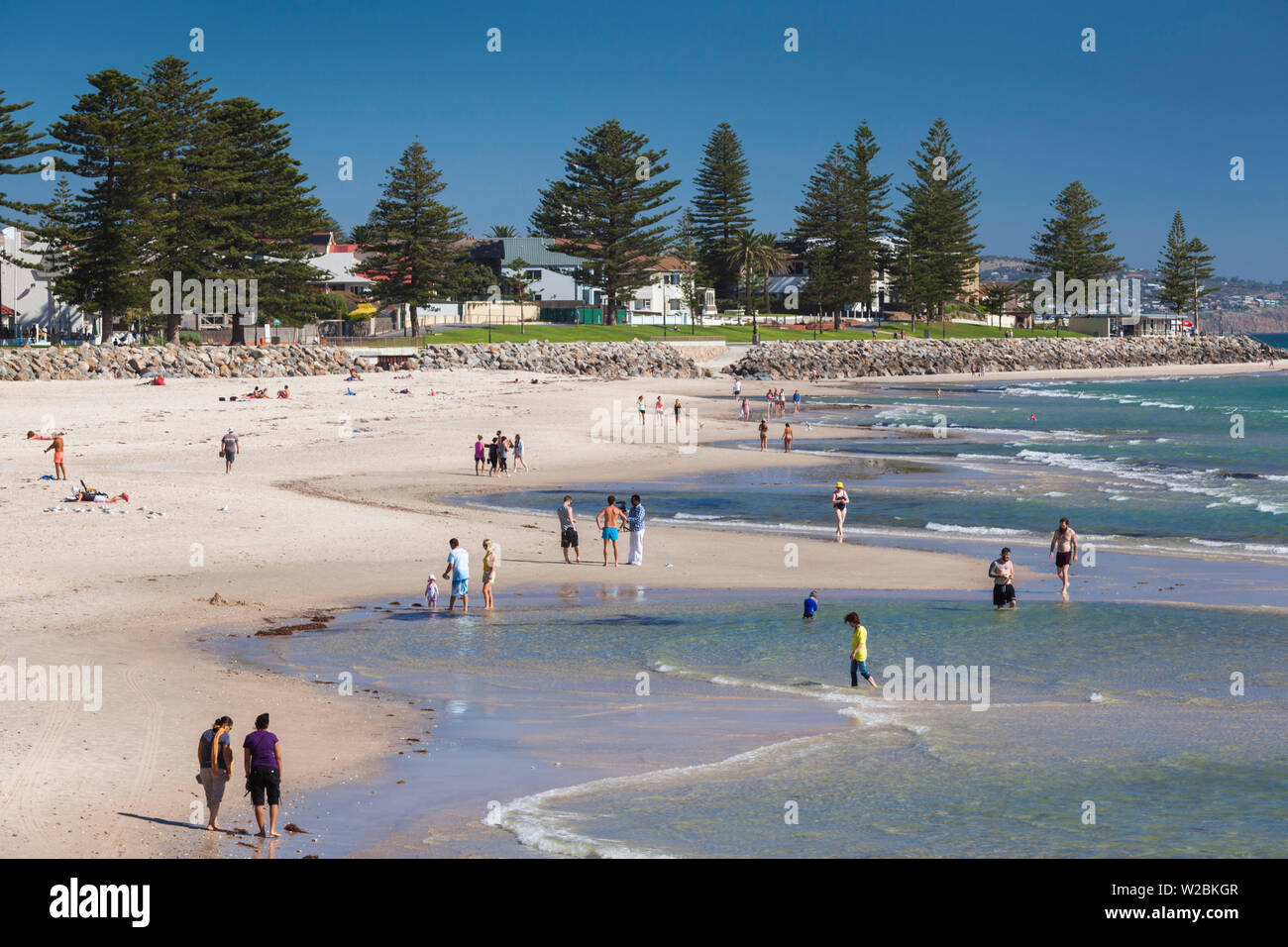 L'Australie, l'Australie du Sud, la plage de Glenelg, Gelnelg Banque D'Images