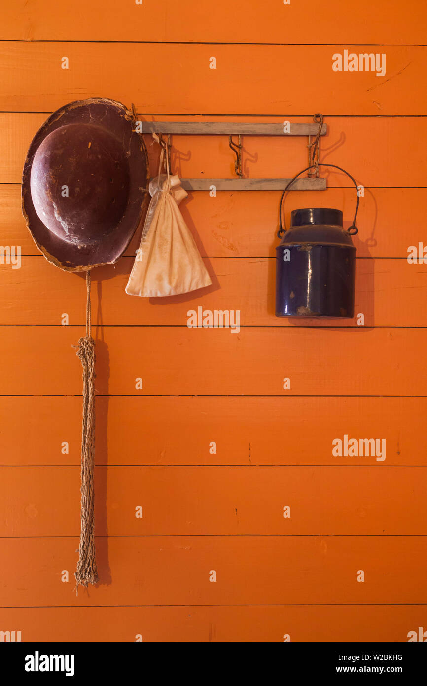 L'Australie, l'Australie du Sud, la péninsule de Yorke, Wanze, Hangar agricole, Musée historique de la maison, maison Matta, intérieur, cuisine Banque D'Images