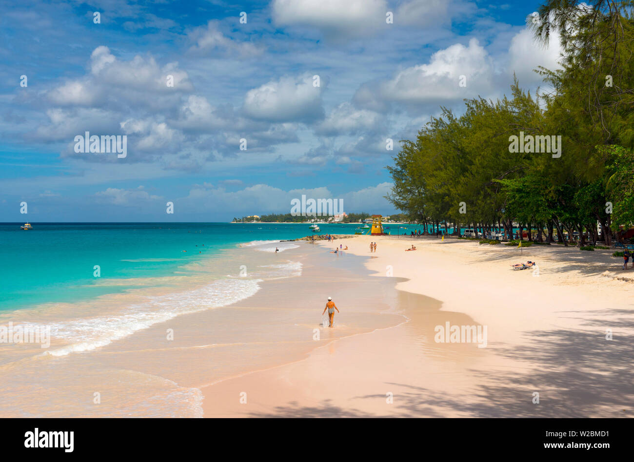 Caraïbes, Barbade, Oistins, Miami Beach ou Enterprise Beach Banque D'Images