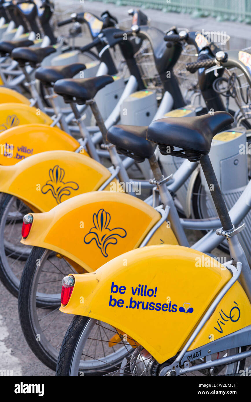 Belgique, Bruxelles, Molenbeek, quartier du Canal, Villo ! La location de vélos Banque D'Images