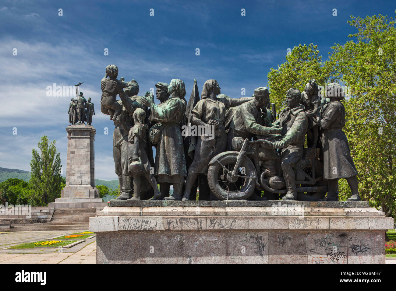 Bulgarie, Sofia, Monument de l'armée soviétique Banque D'Images
