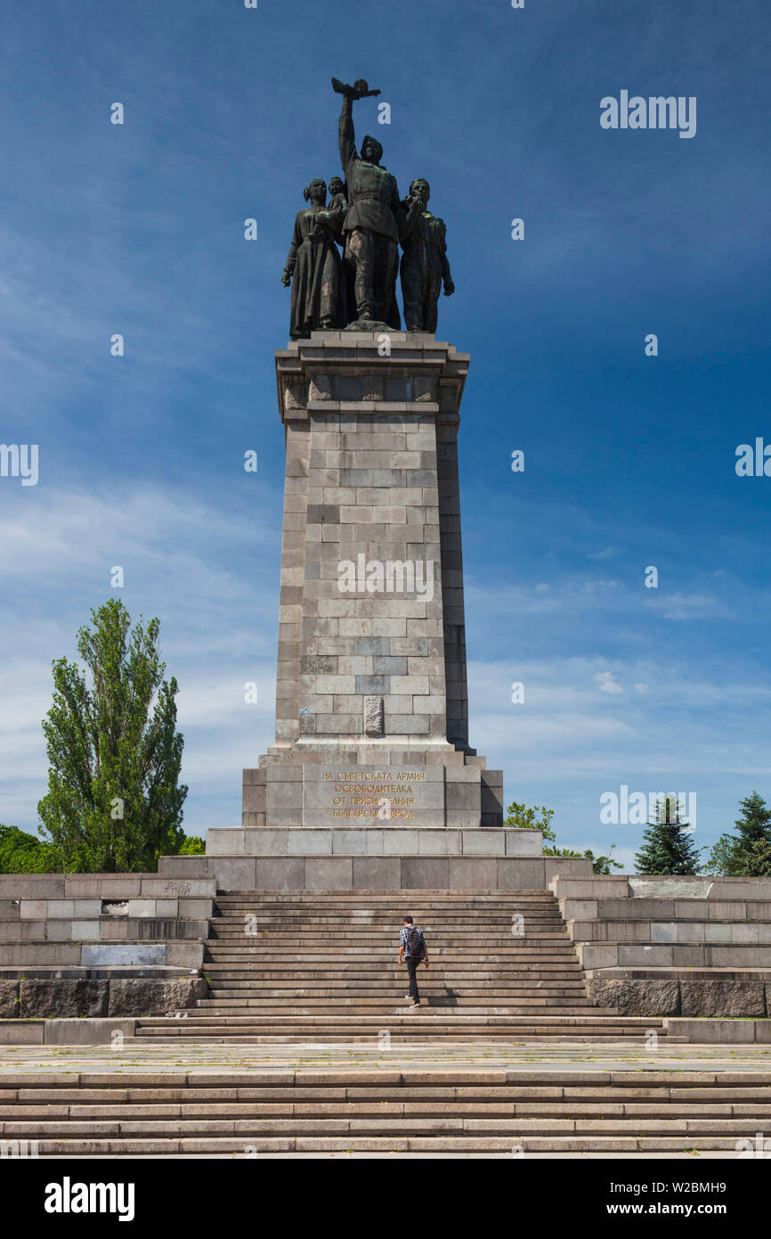 Bulgarie, Sofia, Monument de l'armée soviétique Banque D'Images